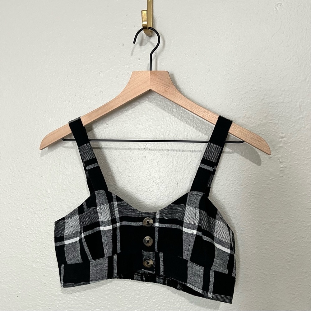 American eagle crop plaid top size small - Picture 2 of 5